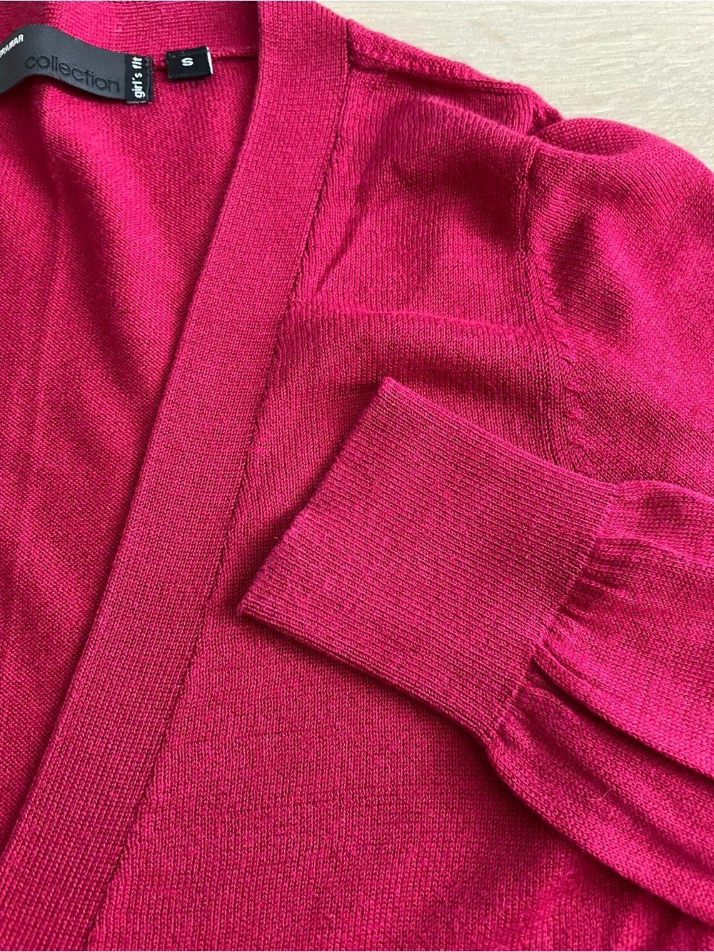 NWOT QUEBRAMAR Raspberry Zip-Front Cardigan - Picture 3 of 9
